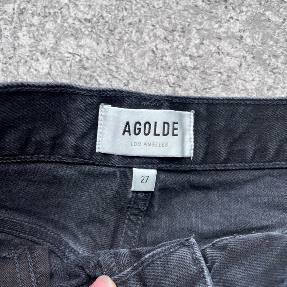 AGOLDE parker shorts size 27 black distressed - Picture 4 of 7